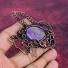 Purpurite Pendant Copper Wire Wrapped Handmade Jewelry Rabbit Gemstone Pendant