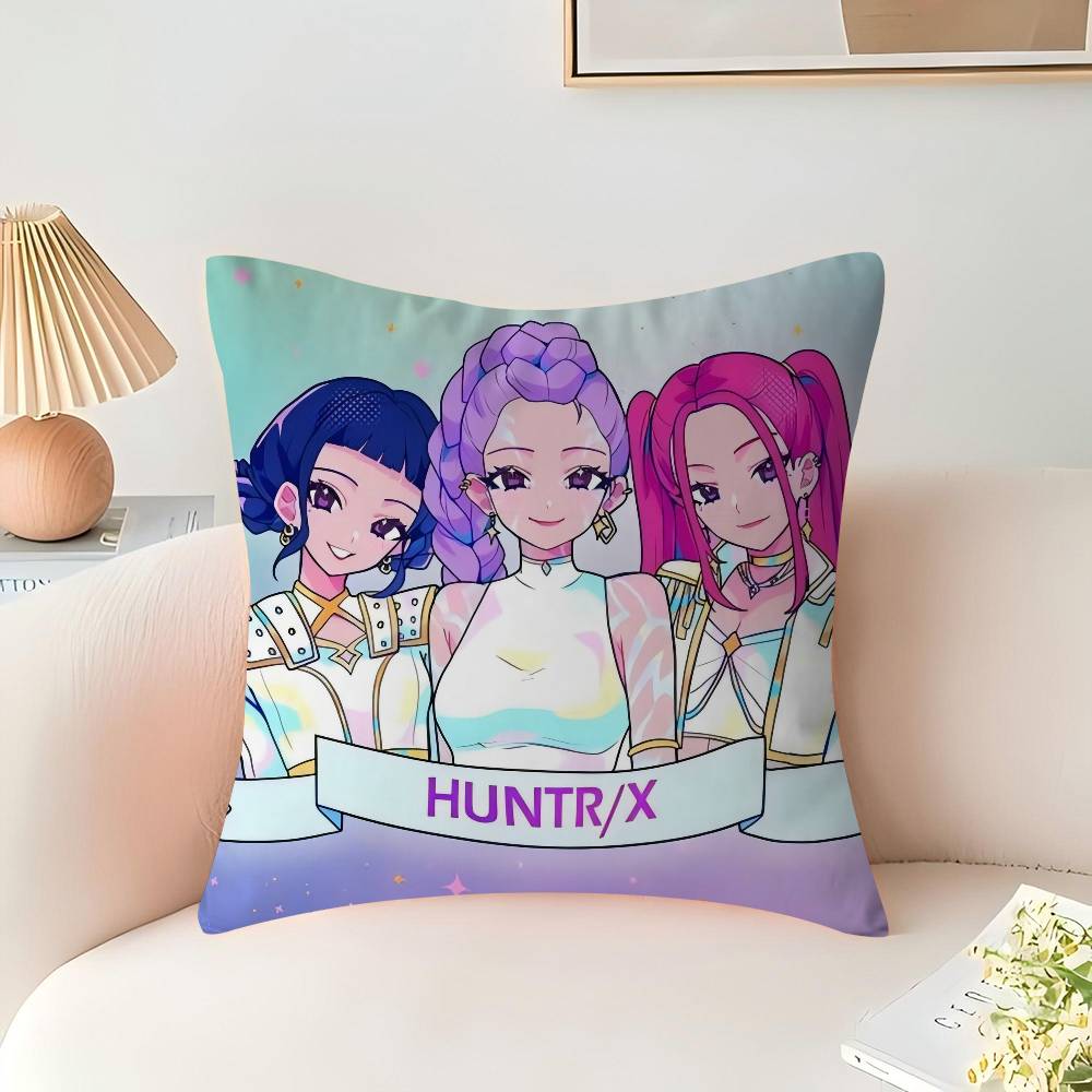 KPop Dämonenjäger Kissenbezug Cartoon Geschenk Kissenbezug Schlafzimmer Zuhause Sofa Stuhl Sitz Dekor Kissenbezug