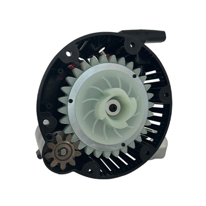 Elektrostart- und Handzugstarter-Kit für GX160- und GX200-Motoren mit 21V-Batterieanschluss, Klarsichtabdeckung und sichtbaren Befestigungspunkten