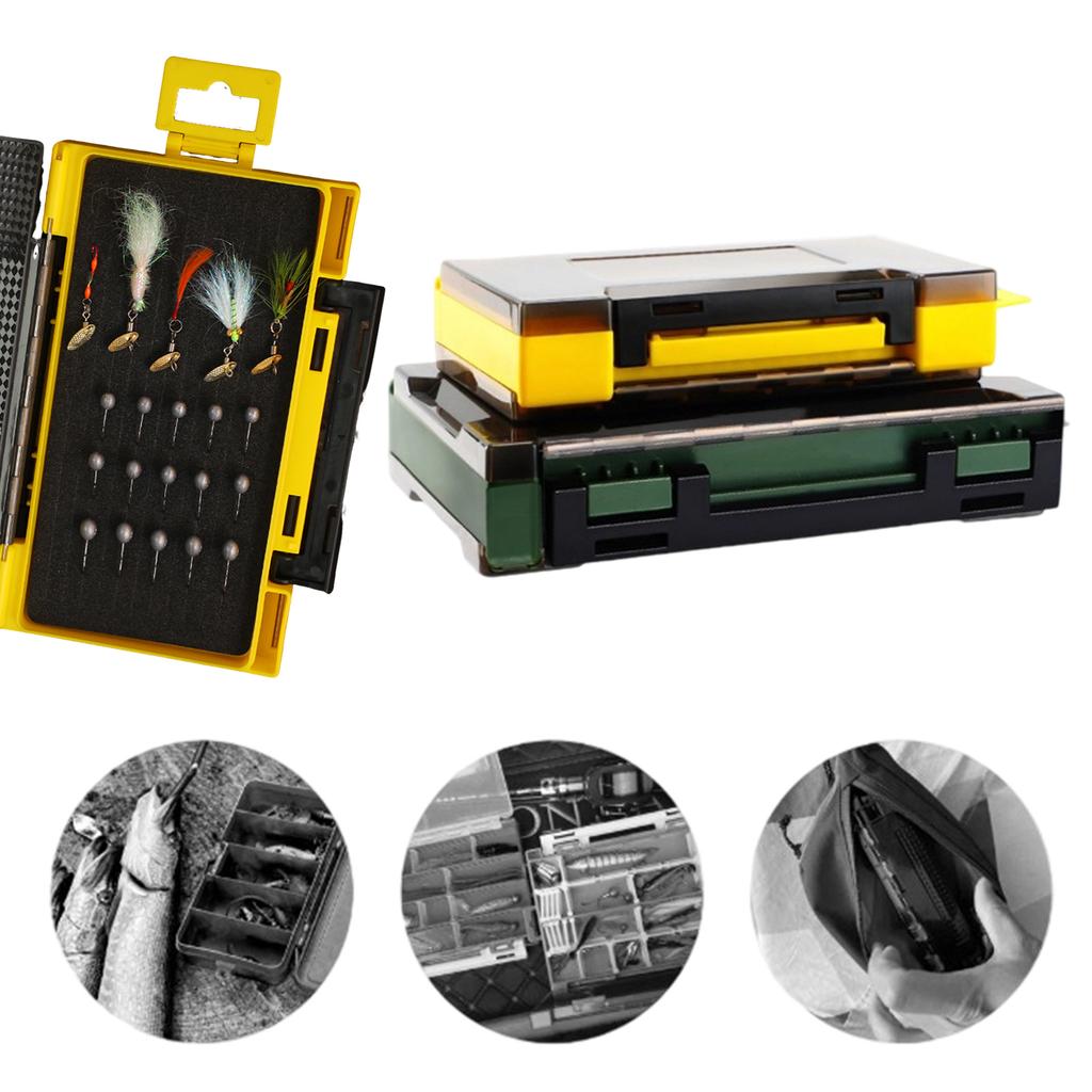 Fishing Lure Organizer Double Sided Fishing Tackle Box Plastic Lures Sponge Storage Box Hook Organizer Fishing Equipment