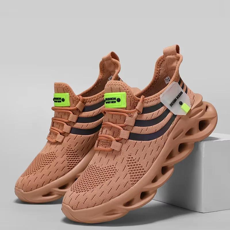 Sommermode Herrenschuhe Neuer Trend Plateau Sportschuhe Tennis Training Laufen Leicht Atmungsaktiv Mesh Vulkanisierte Schuhe