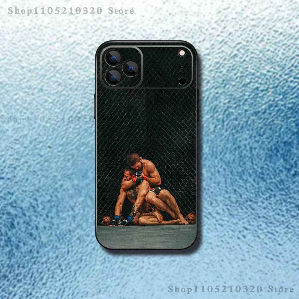 Boxing K-Khabibs Champion Phone Case For iPhone 17,16,15,14,13,12,11,Pro,Max,Plus,E,SE4,Air,Mini Black Soft Funda