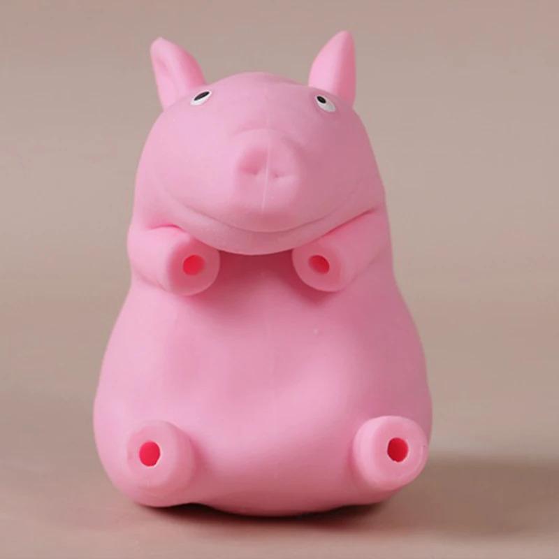 Stress-relieving Piggy Figurine, Anxiety Relief, Cute Pink Pig Toy, Stress-relieving Toy Suitable for Children and Adults