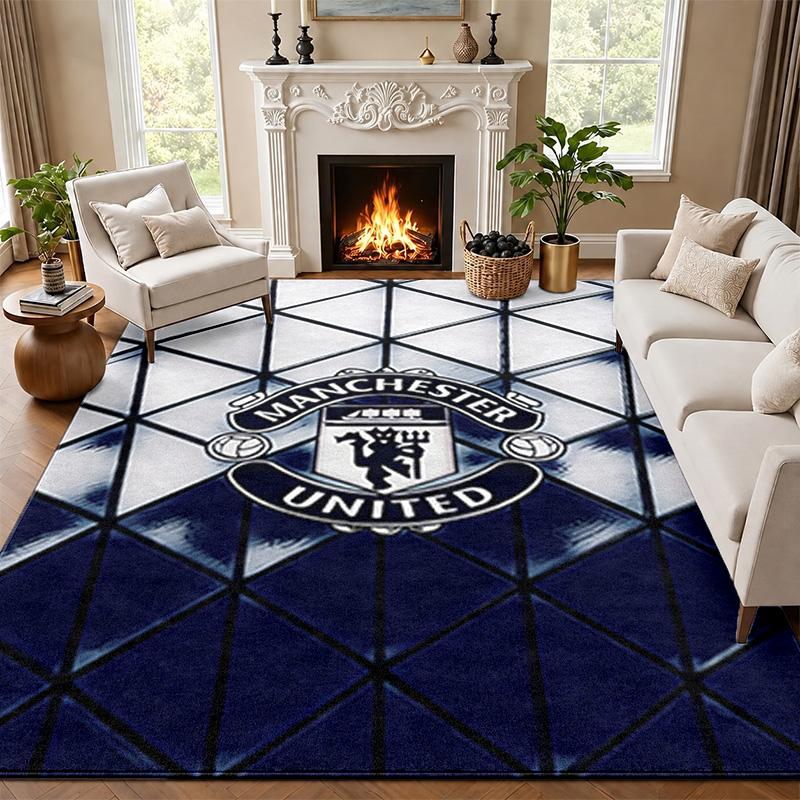 FC Manchester Carpet Door Mat for Living Room or Bedroom Protective Mat Under Chair Office Decoration Christmas Gift Birthday Present