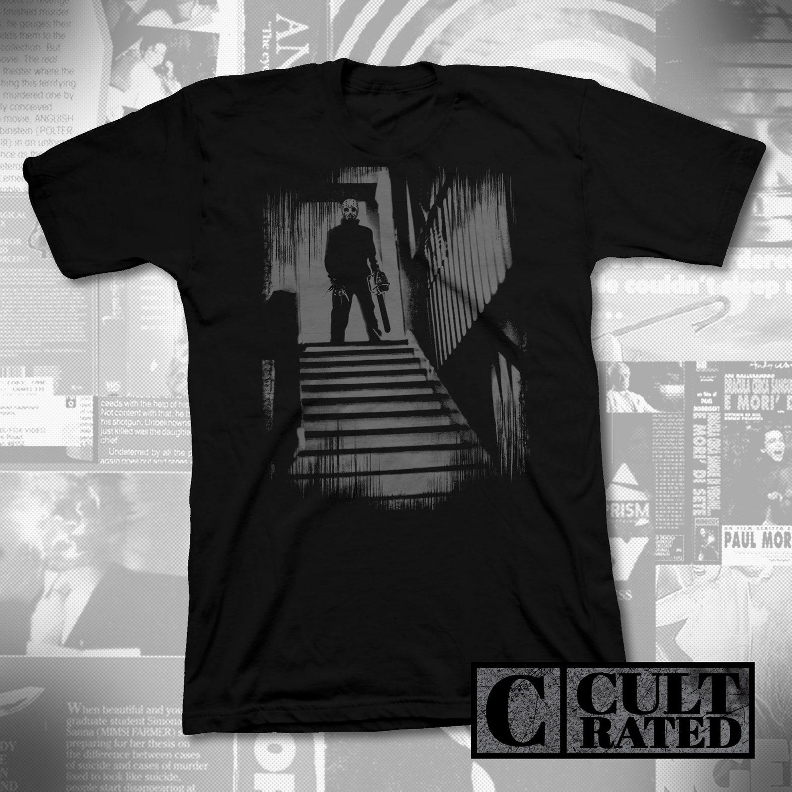 Horror Mashup T-Shirt: Freddy, Jason, Michael Myers, Ash - Hand Printed 3XL