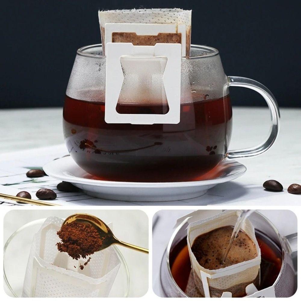 10/50Pcs Hanging Ear Coffee Powder Filter Bag Thickened Coffee Filter Durable Coffee Filter Bag