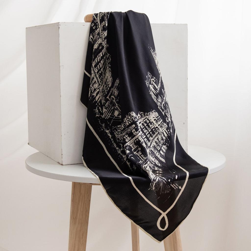 Mulberry Silk Silk Scarf for Mother In Law and Elder Gift Thin Sunshade Women's Square Scarf Elegant and Versatile