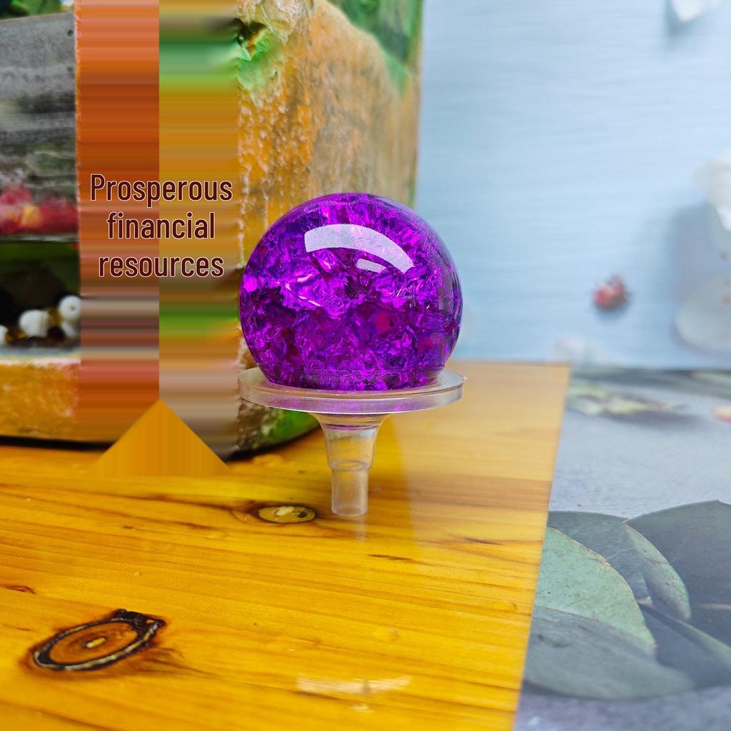 5CM Boyalı Buz Çatlaklı Küre Su Özelliği Bonsai Akvaryum Dekorasyonu