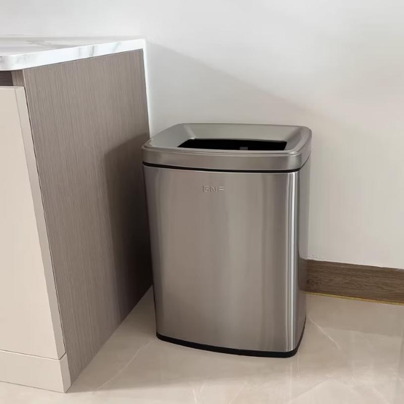 GUAIKEAI Stainless Steel Open-Top Waste Bin