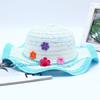 Handmade Sun Hat Flower Decoration Bucket Hat Sweet Beach Hat  Beach