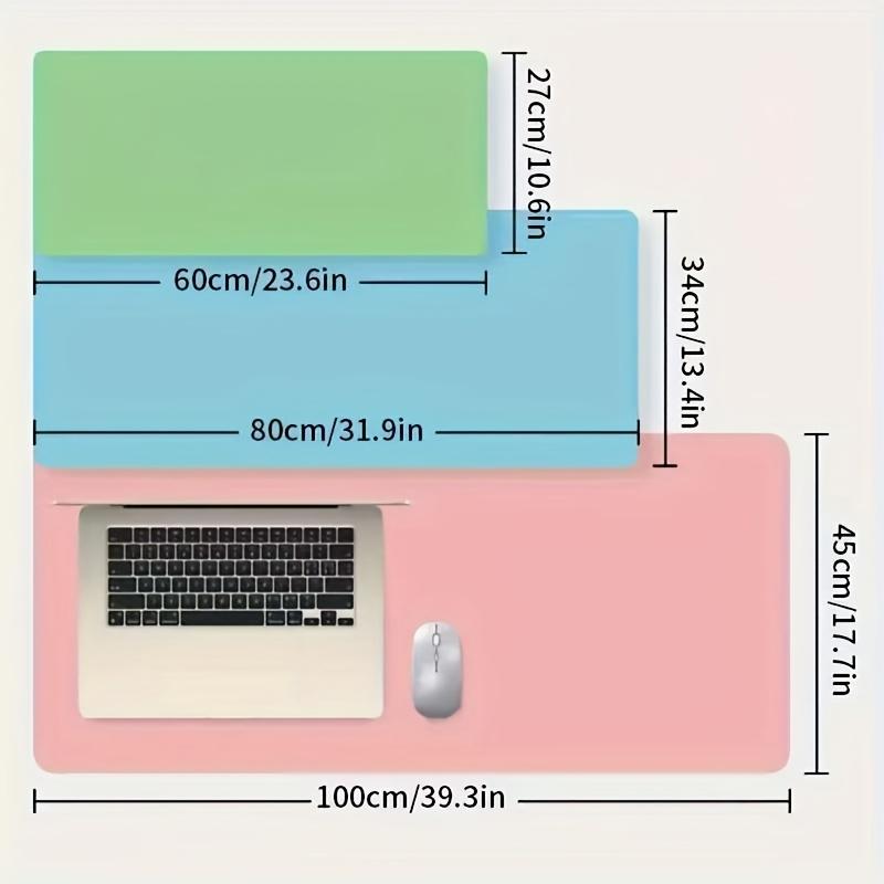 Faux Leather Desk Mat - Non-Slip, Waterproof, Stain-Resistant | Ideal for Office & Study | Available In Multiple Sizes | Pink, Smooth Finish, Desk Pad