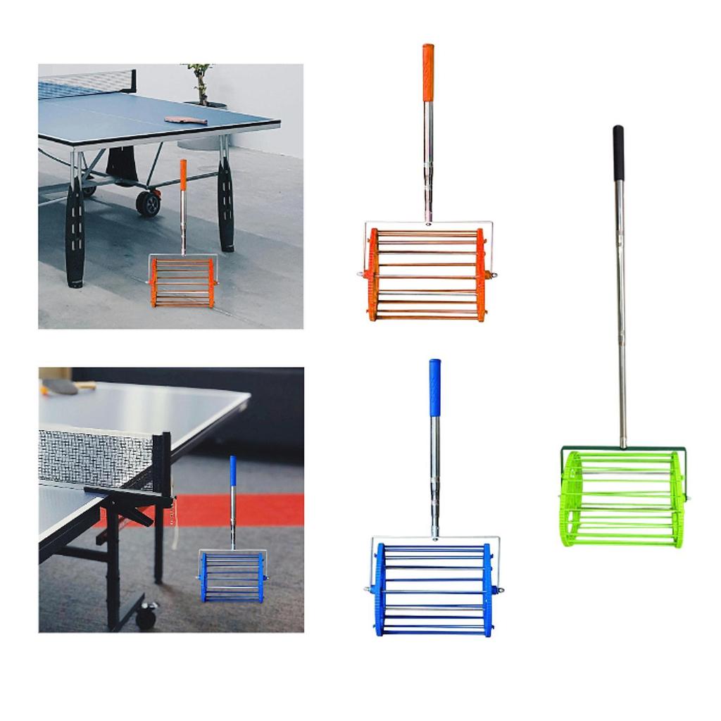 Telescopic Table Tennis Ball Picker Collector for Court Training Competition Orange