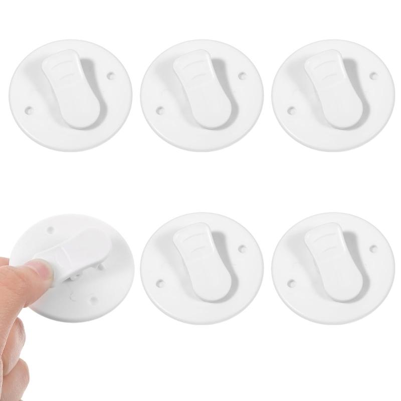 Set of 8 Smooth Bath Curtain Clamps Rusts Resistant Drapery Clips Easy Operations Prevents Tearing Bathroom Essential
