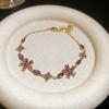 Zircon flower water drop exquisite fashion adjustable bracelet light luxury high sense bracelet personality elegant versatile jewelry
