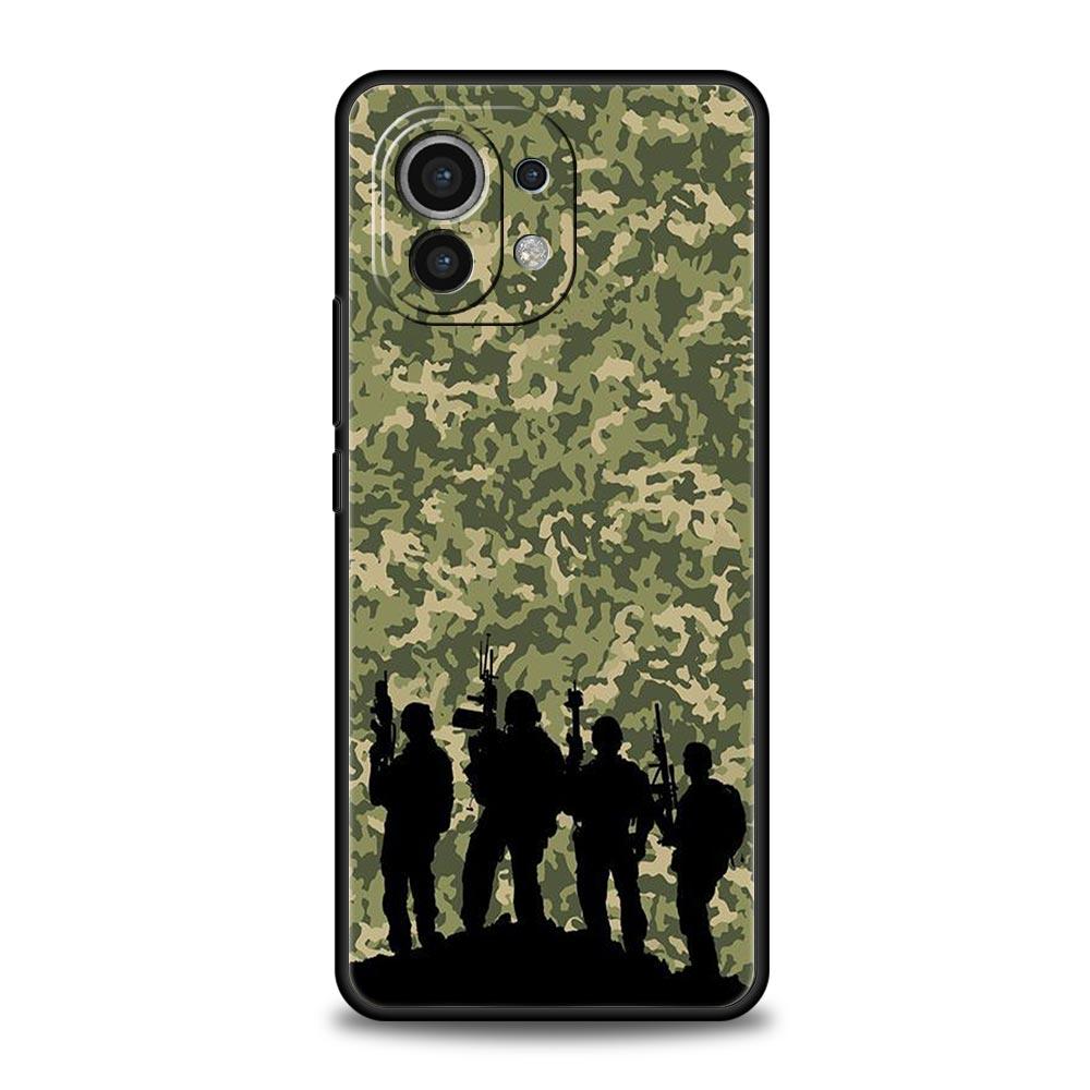 Handyhülle für Xiaomi Mi 15 14 14T 13T 12T Pro 12 13 11 Lite 5G 11T X6 X5 Pro Weiche TPU-Hülle Camouflage Camo Militär Armee
