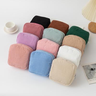 Makeup Bag Corduroy Makeup Storage Bag Ins Wind Coin Wallet Sanitary Napkin Storage Pocket Bag