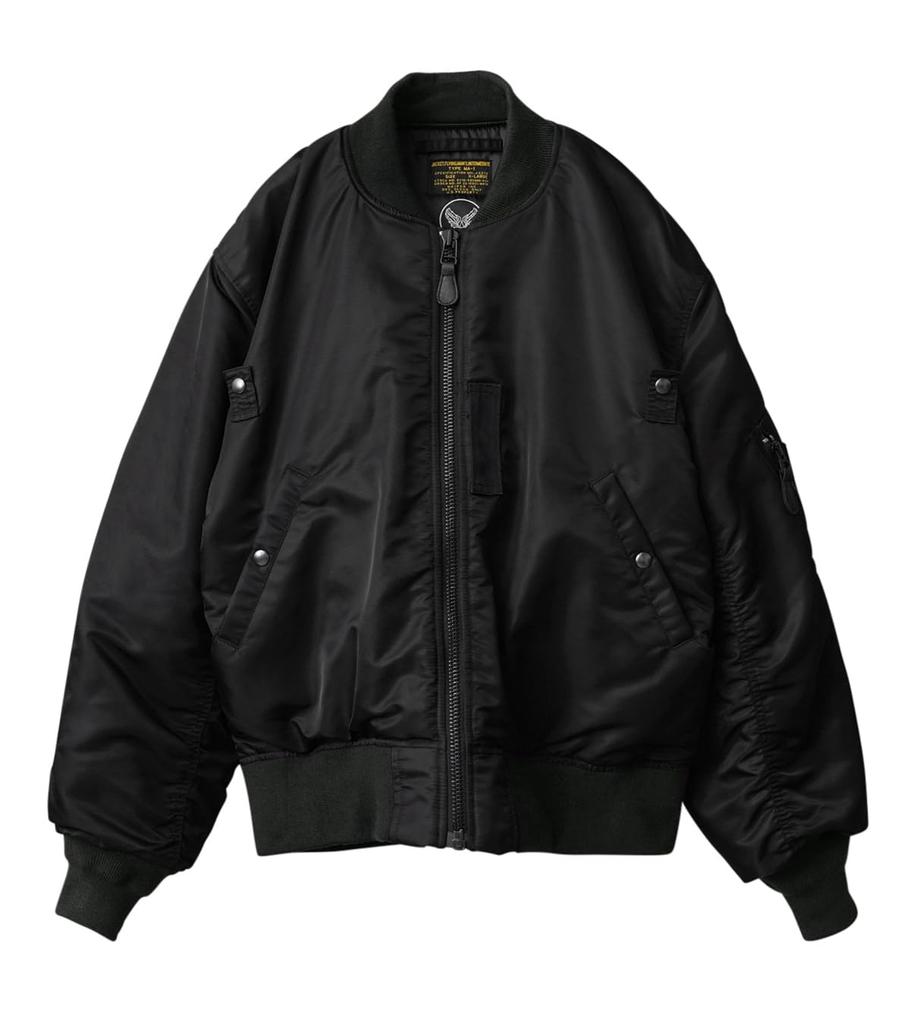 WAIPER US Military First Model Flight Model Inc. MA-1 Jacket, MIL-J-8279 [23WP22] (XXL, BLACK)