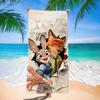 Zootopia Beach Towel Microfiber Bath Towel Kids Cartoon Week Judy Nick Quick Dry Towel