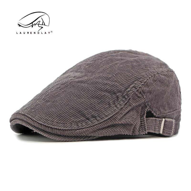 Autumn and Winter New Style Big Size Corduroy Berets Hat Men Women British Retro Painter Hat Casual Vintage Forward Hat Ivy Cap