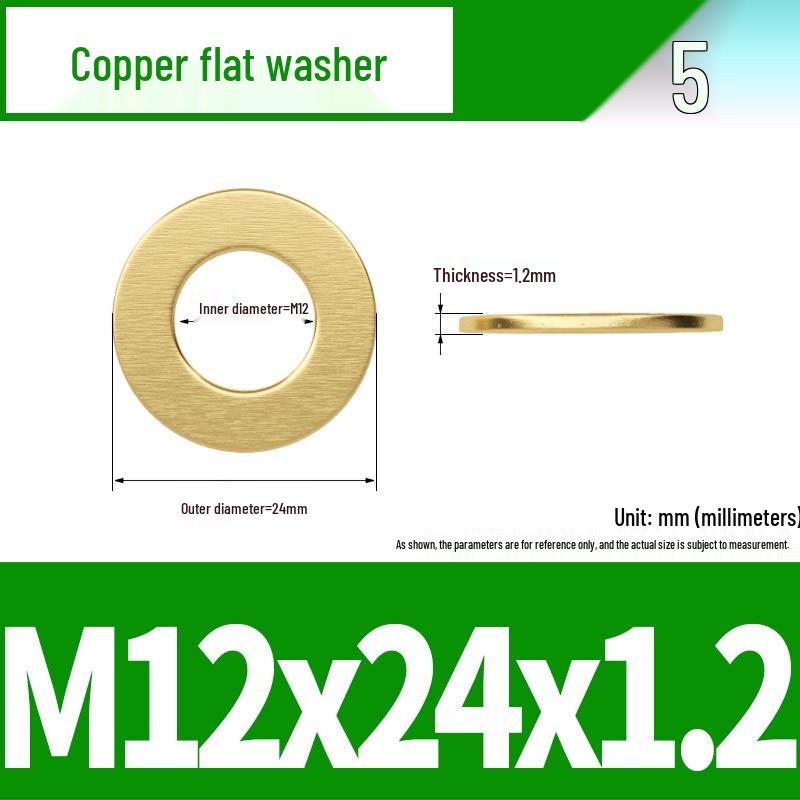 Ultra-Thin Brass Flat Washer Round Shim (Sizes M2-M20)