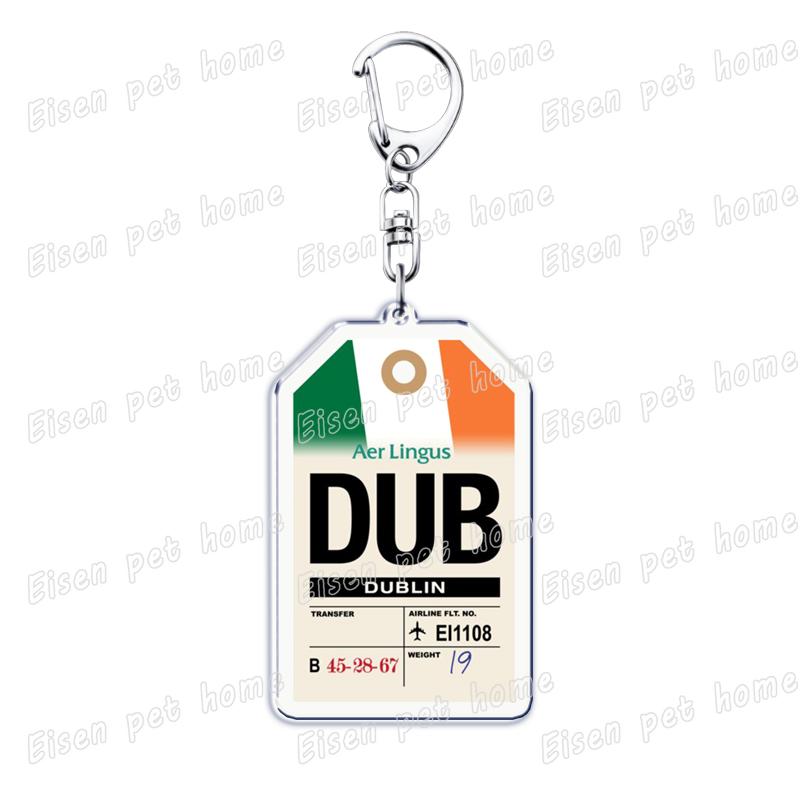 

Plane Ticket Koffer Keyrings for Accessories Bag Key Chain Ring Jewelry Fans Gifts Travel Country Label Keychain Llaveros