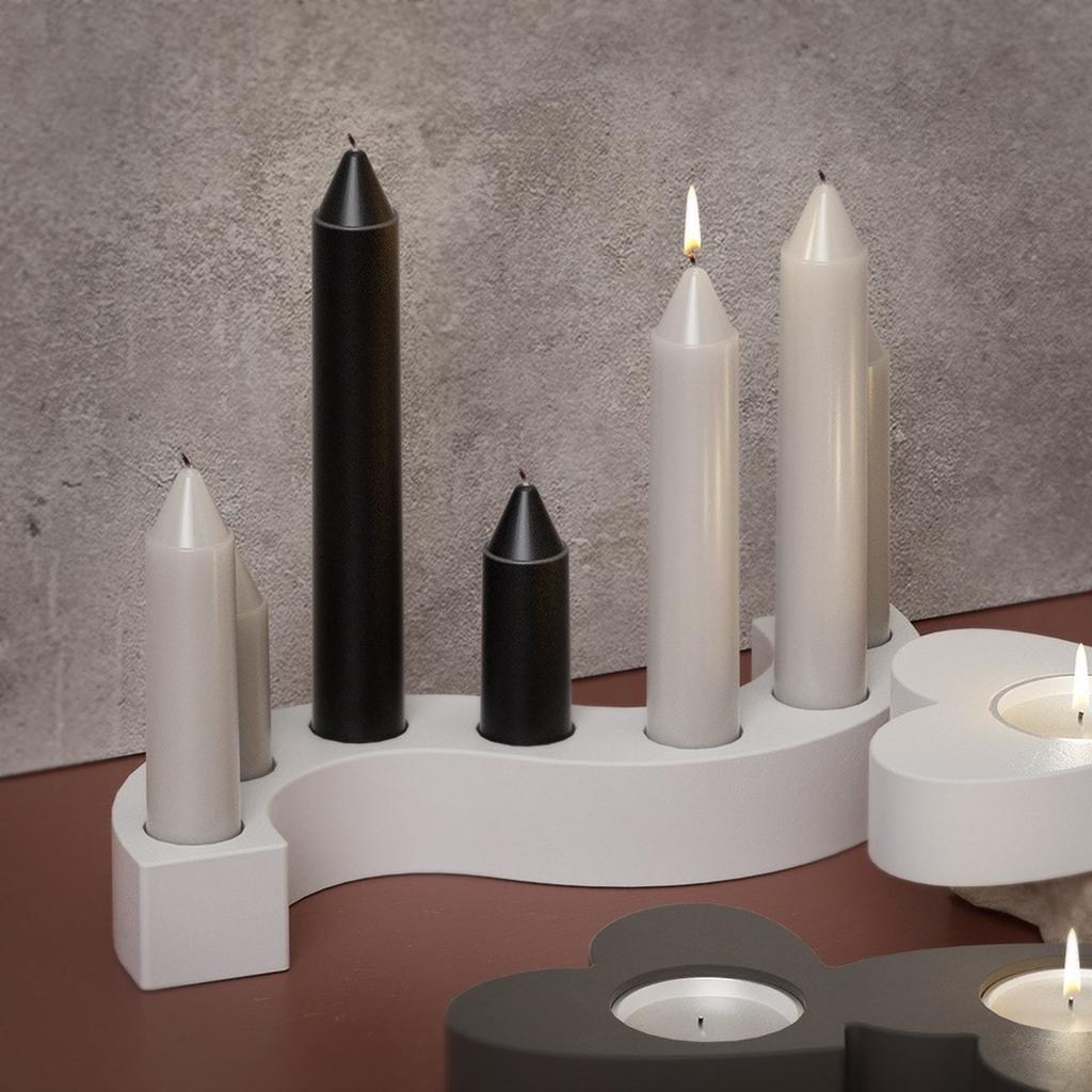 Forma na svícen ve tvaru S DIY řemeslná silikonová forma na svícen formy na odlévání betonu pryskyřice pro svatbu Valentýna