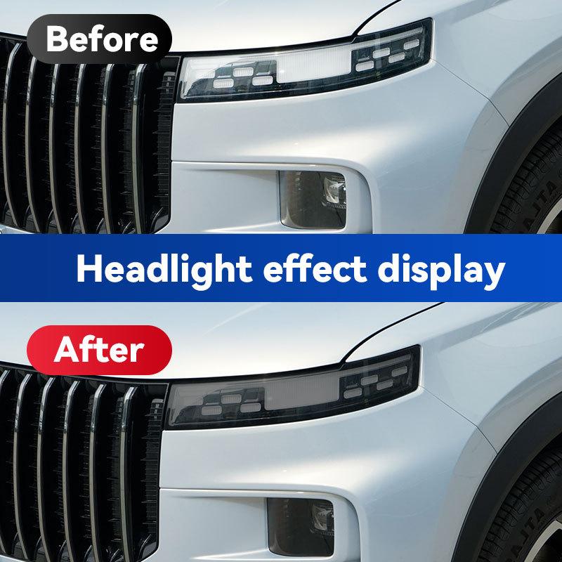 For CHERY JAECOO J7 2024 Car Headlight Black TPU Protective Cover Film Front Light Tint Change Color Sticker Accessories
