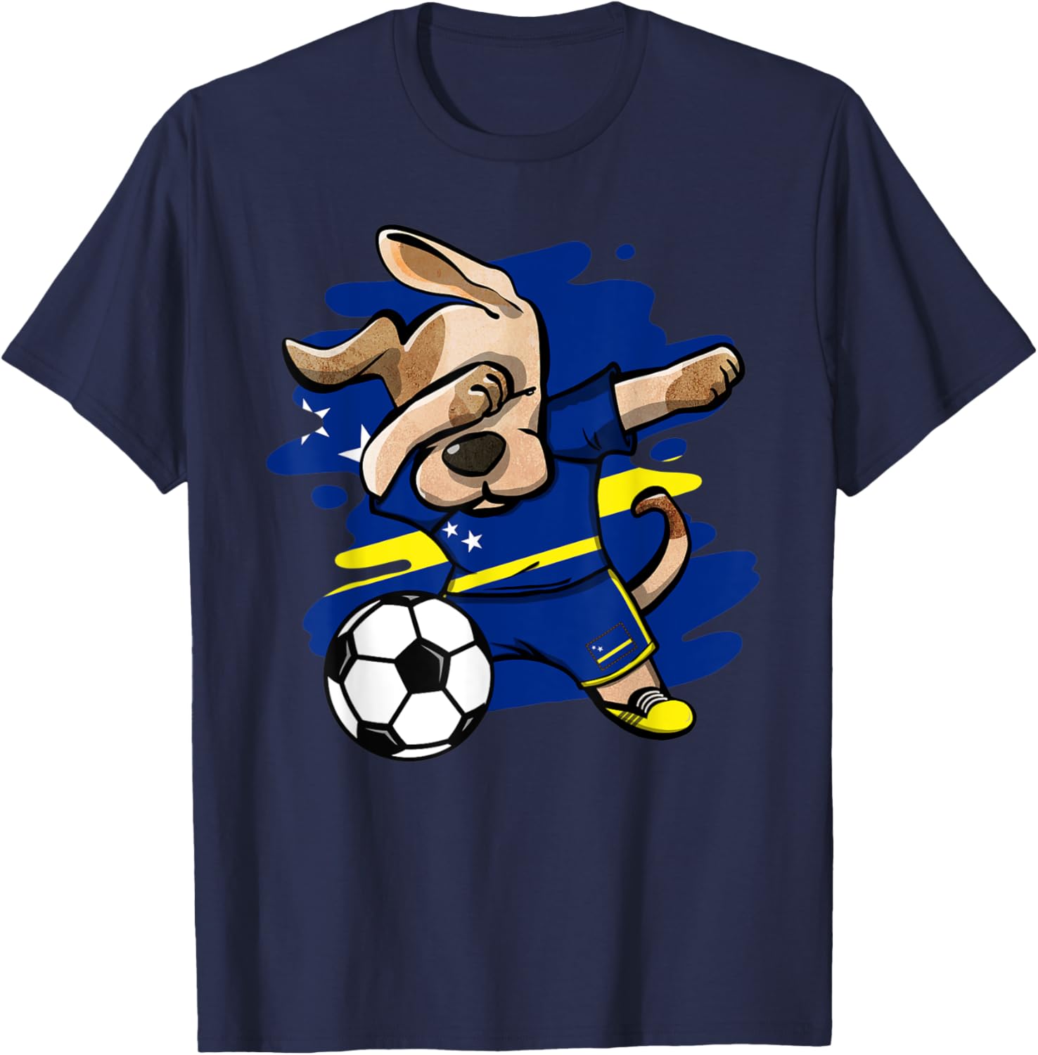 

Dabbing Dog Curacao Soccer Fans Jersey Curacao Flag Football Men Women Kids TShirt 2026 S