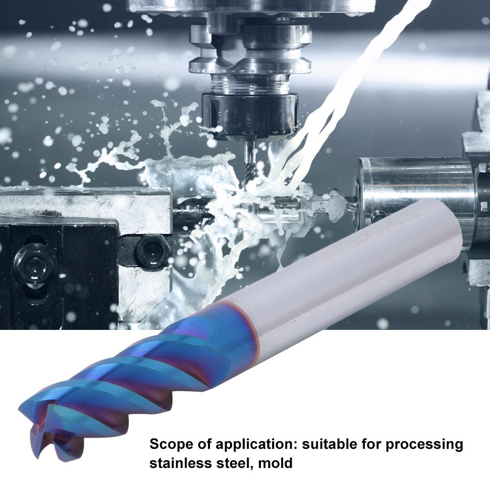 HRC65 Degrees  Milling Cutter NanO Coated Tungsten Steel 4 Flute Flat End Mill 10mm  (10x25x10Dx75L)