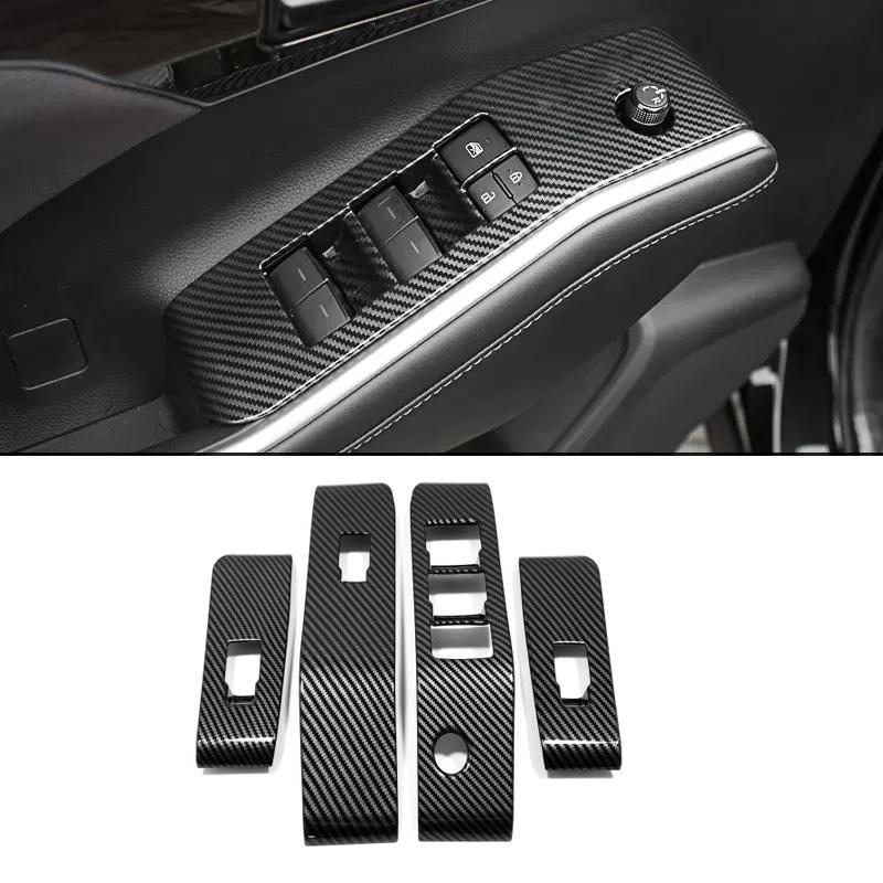 For Toyota Highlander    ABS carbonfiber look window lift swtich trument Console Gear Water Cup  Air Vent Trims