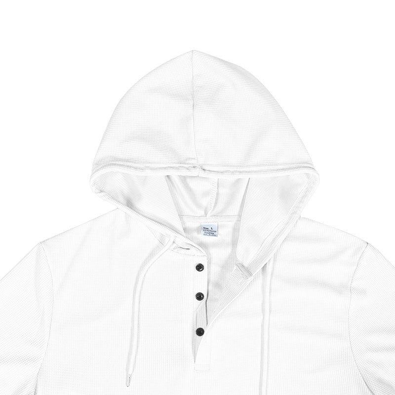 2024 Men's Summer Short-Sleeve Hoodie Henley Shirt for European & American Styles