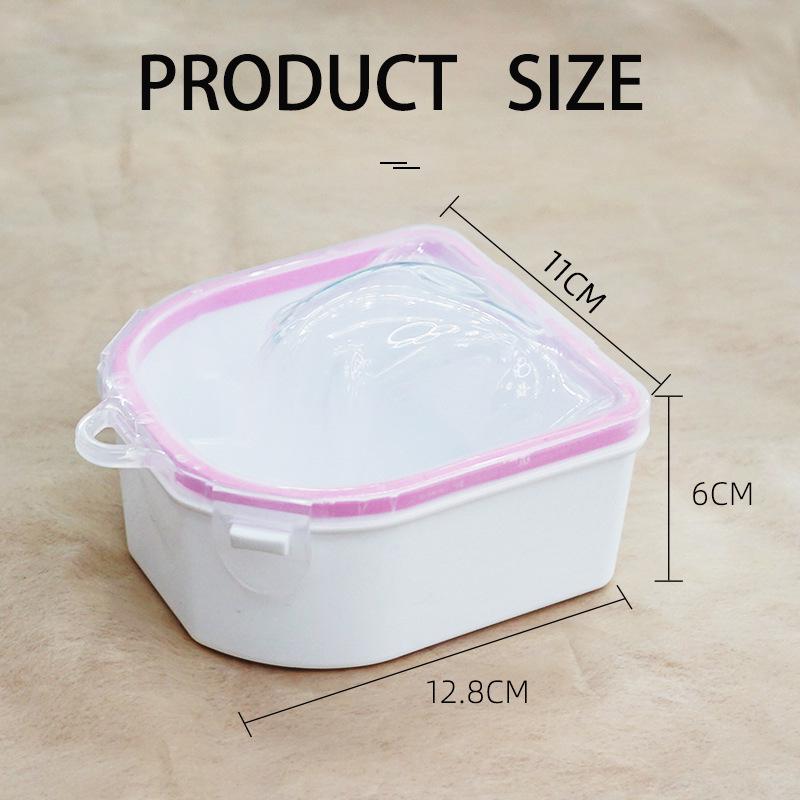 Double-Layer Manicure Soak Bowl for Nail Softening and Cuticle Removal with Exfoliation and Sterilization.