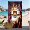 West Ham United Fußball-Print Strandtuch, Großes Weiches Schnelltrocknendes Handtuch für Strand Camping Schwimmen