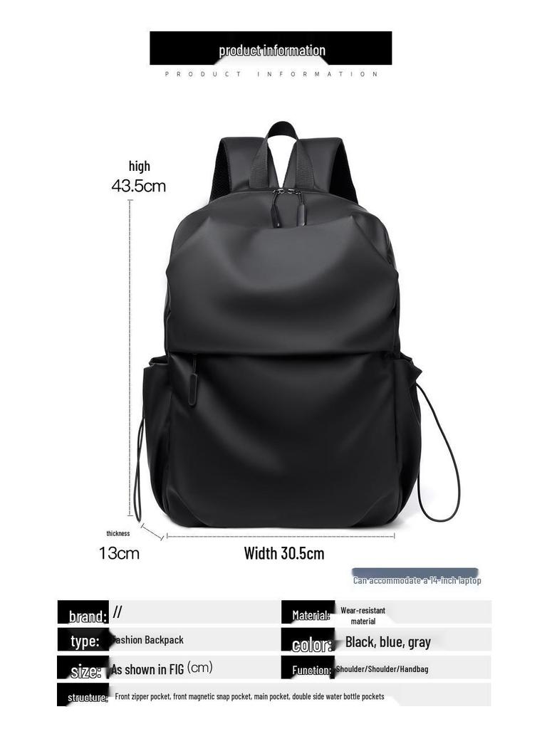 Men's Multi-functional Large Capacity Backpack for Students and Commuters with Custom Logo Printing Option