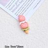 Cute Strawberry Animal Cartoon Resin Ornaments for Hair Clips, Shoes, and Accessories.