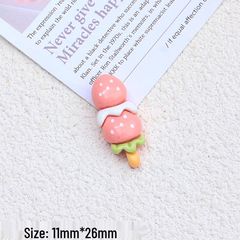 Cute Strawberry Animal Cartoon Resin Ornaments for Hair Clips, Shoes, and Accessories.