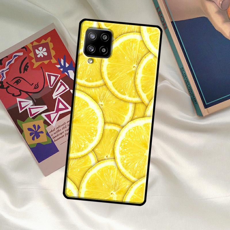 Fruit Lemon Case For Samsung Galaxy A54 A06 A05 A16 A26 A36 A56 A53 A32 A52 A33 A13 A55 A35 A15 A14 A34