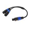 Speaker Splitter Cable Professional Plug and Play Speaker Male To 2 Female Extension Cable for