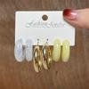 Modyle Vintage Pearl Butterfly Leopard Acrylic Earring Set For Women Girls Heart Earrings Elegant Wedding Party Jewellery