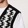 SOXIE Men's 2024 Spring Geometric Sleeveless V-Neck Knit Vest