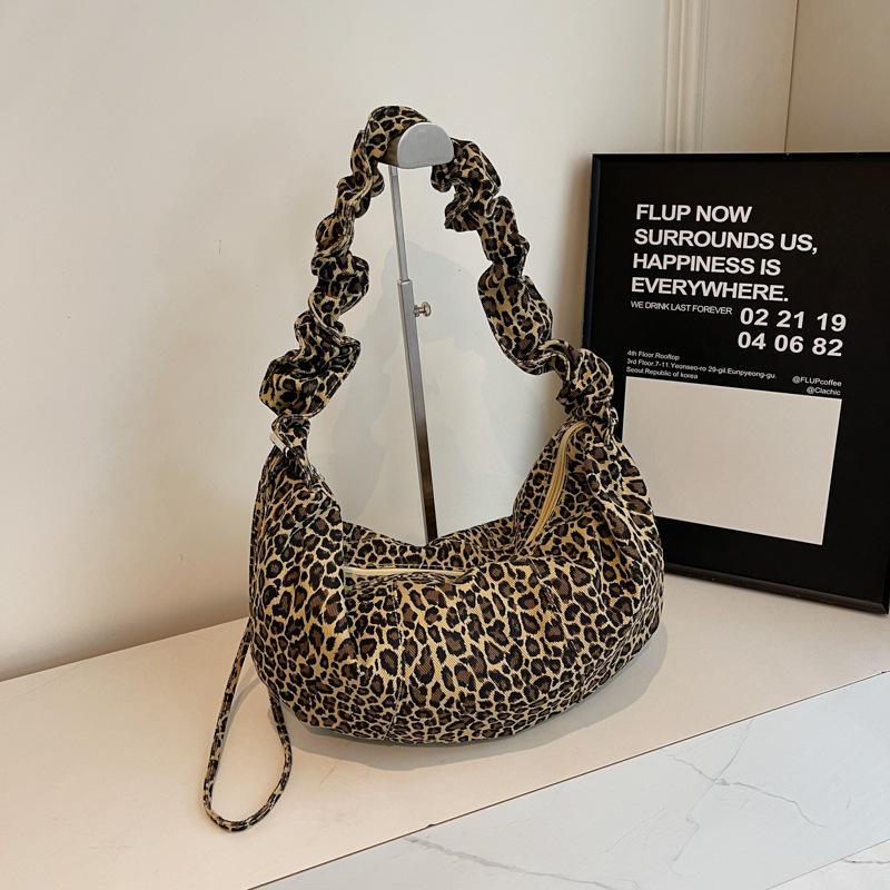 

Повседневная сумка большой вместимости для поездок на работу женская 2025 новая осенне-зимняя сумка через плечо с леопардовым принтом сумка-мессенджер сумка-тоут темно-коричневого