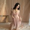 Bingliuguo's new sexy lingerie pure desire wind suspender skirt pleated small chest shows big home pajamas