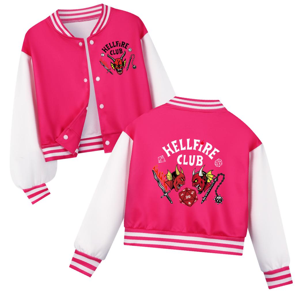 Children's Casual And Fashion Short Baseball Jacket Long Sleeve Outerwear