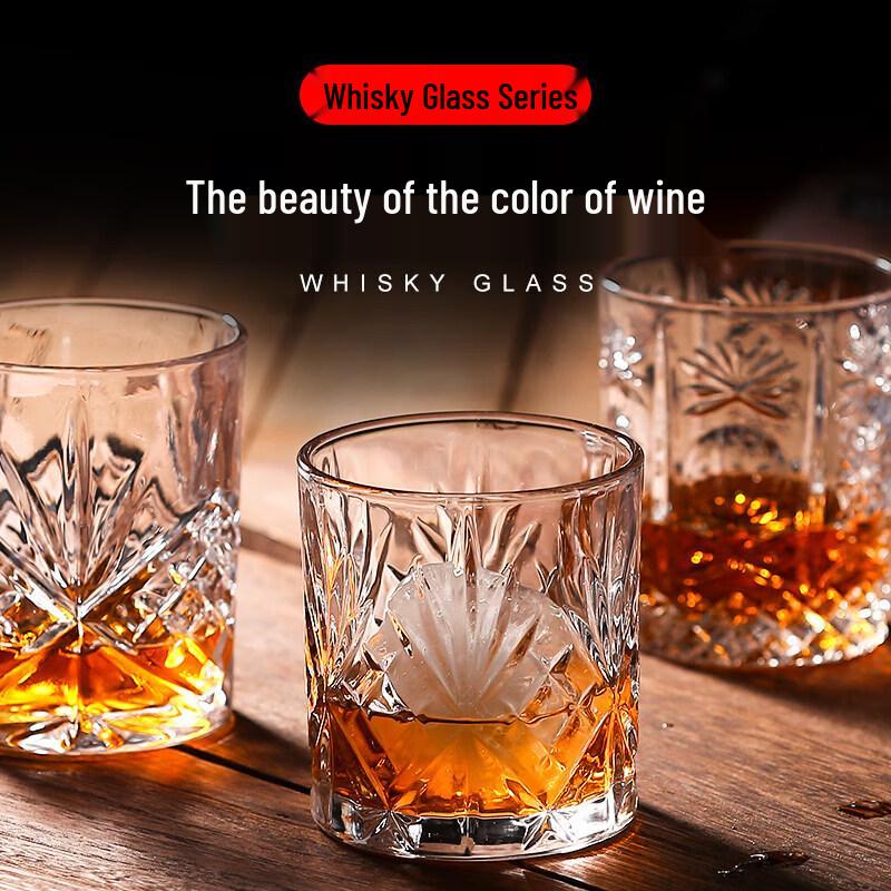 ZISIZ European Style Crystal Whiskey Glass