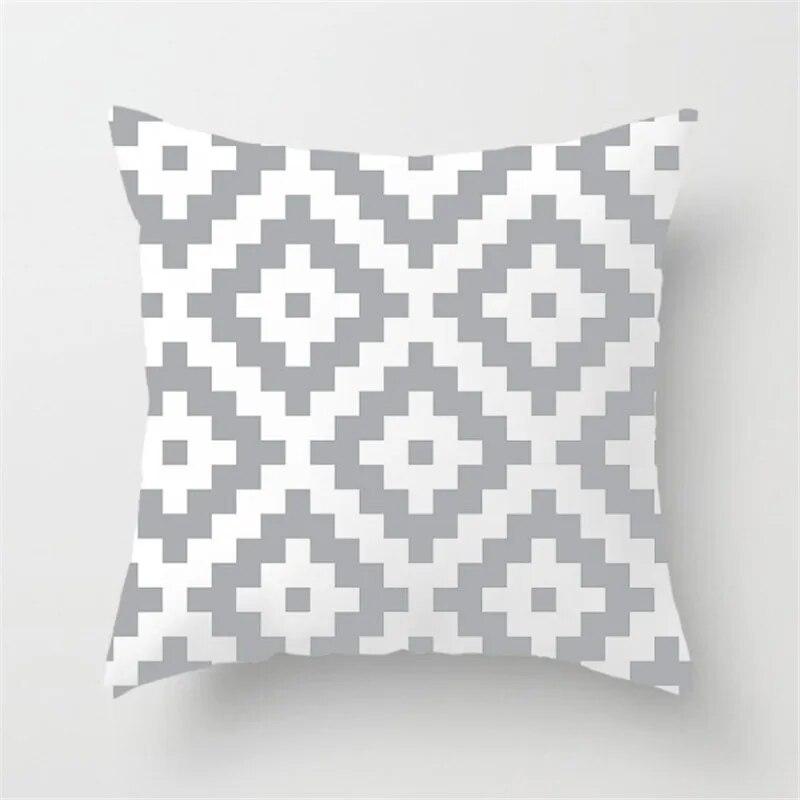 

Серо-желтый геометрический узор в полоску, чехол для подушки, домашний диван, декоративная подушка для гостиной, чехол для подушки 45X45 см 40X40CM