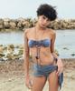 Iboki Trinity Satin Bikini (Gray Blue)