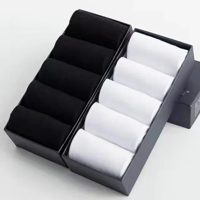 20 ks/lot Pánské ponožky z čisté bavlny nadměrné velikosti jednobarevné ležérní kancelářské business dlouhé ponožky prodyšné měkké pánské ponožky EU39-48