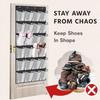 Over The Door Shoes Storage Rack Large Capacity 24 Grids Hanging Shoes Organizer Bag Bedroom Slipper Storage Bag Save Space