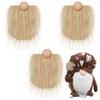 3pcs Faux Fur Beard with Wooden Beads Set DIY Handmade Crafts Supplies for Christmas Gnome Dwarf Costume Party Supplies 55KF