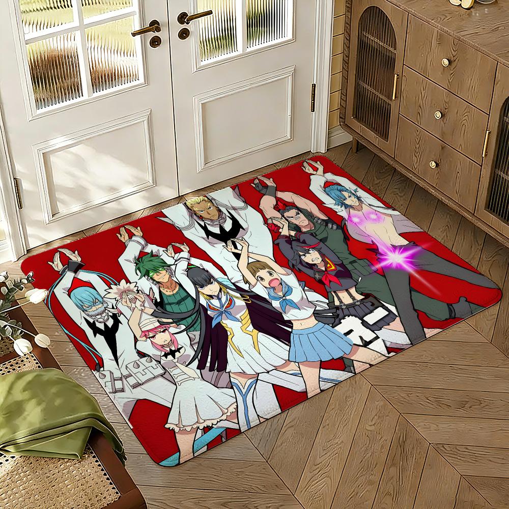 KILL La KILL Floor Mat Soft Thickened Absorbent Non-Slip Bedroom Living Room Door Mat Home Decor Flannel Rugs